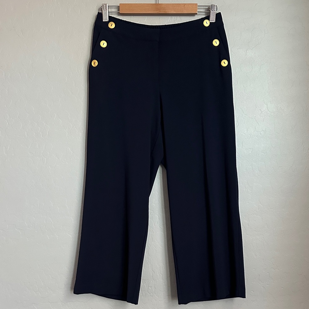 Kensie Sailor Wide-Leg Crop Pants